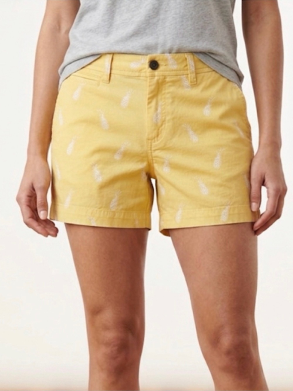 Market & Spruce Yellow Pineapple-Print Shorts